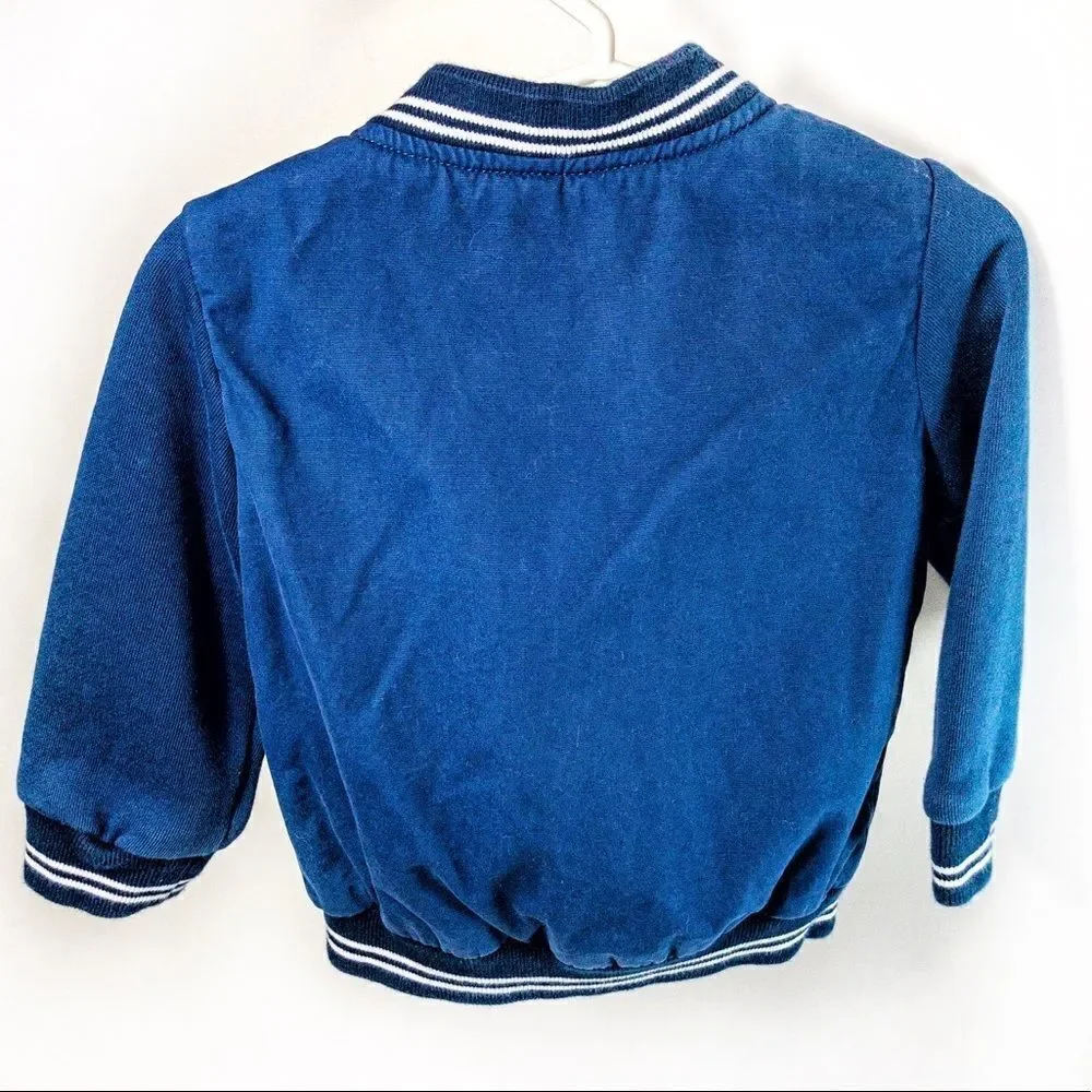 Baby Gap Blue Baseball Jacket Sz 12-18m